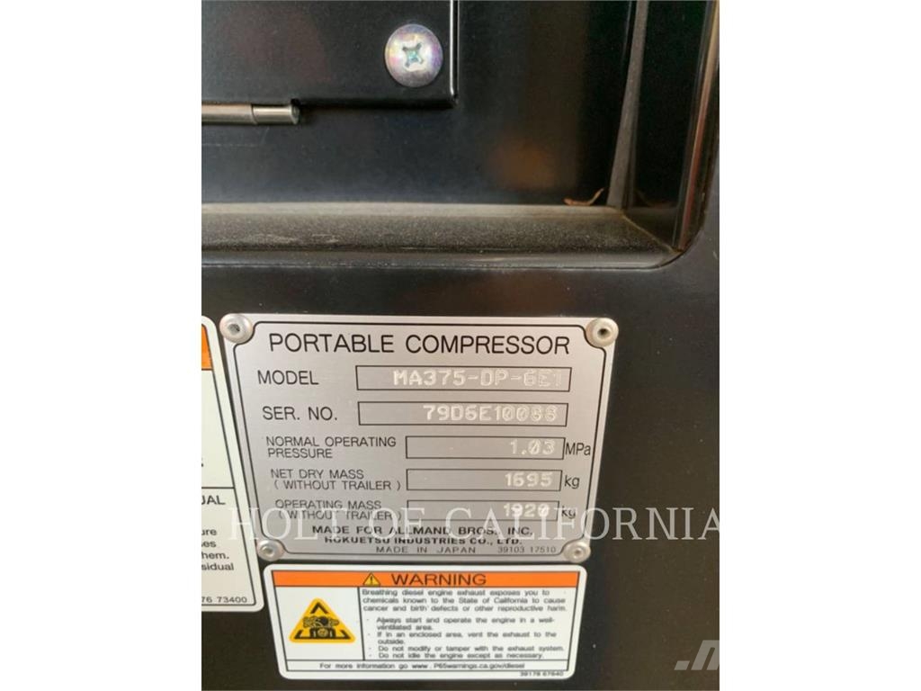 Allmand COMPRES375 Kompresorske sušilice zraka