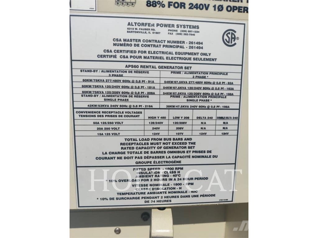  ALTORFER POWER SYSTEMS APS60 Andere Generatoren