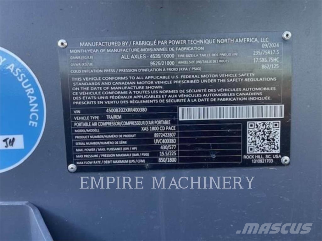 Atlas Copco XAS1800CD Συμπιεστές