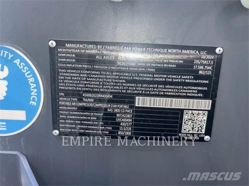 Atlas Copco XAS1800CD Συμπιεστές
