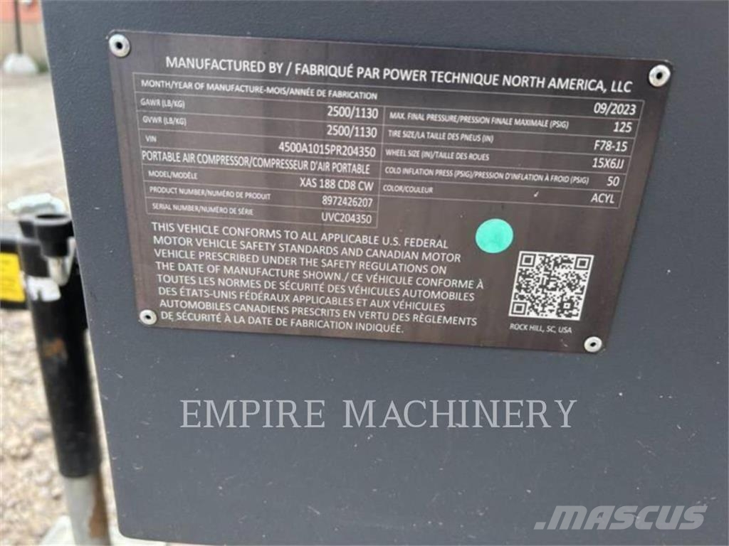 Atlas Copco XAS188CD 空氣壓縮機
