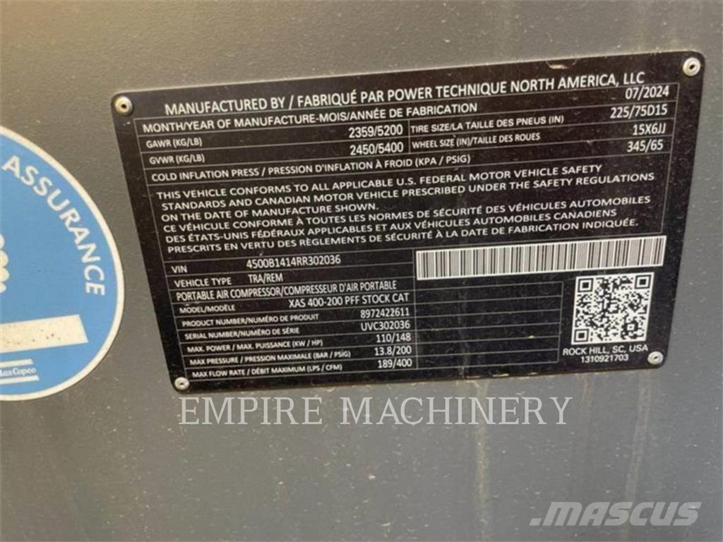 Atlas Copco XAS400CD مكابس