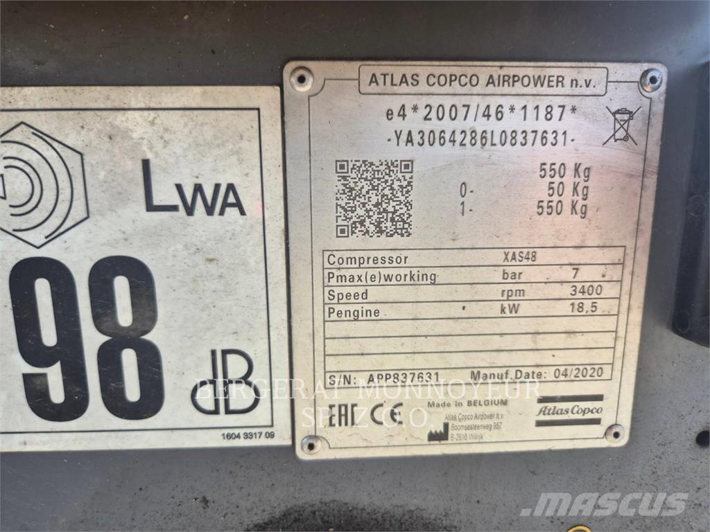 Atlas Copco XAS48 Trycklufttorkar