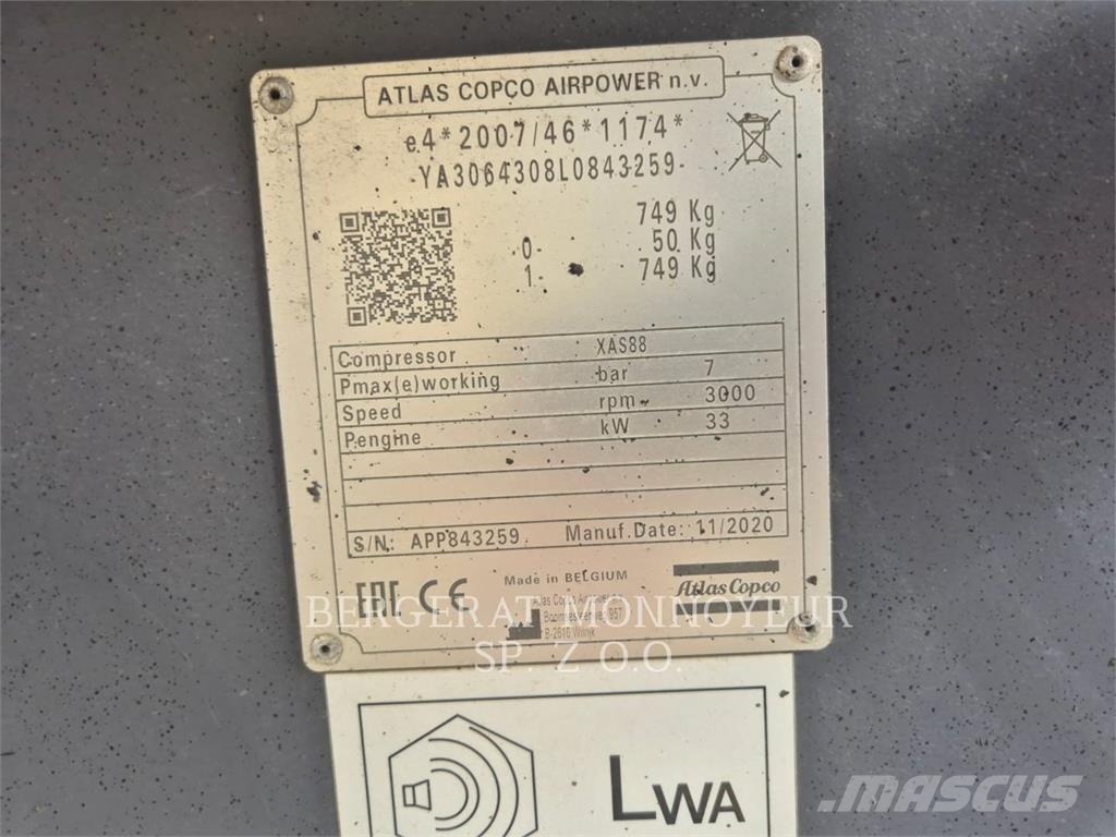 Atlas Copco XAS88 Осушувачі повітря
