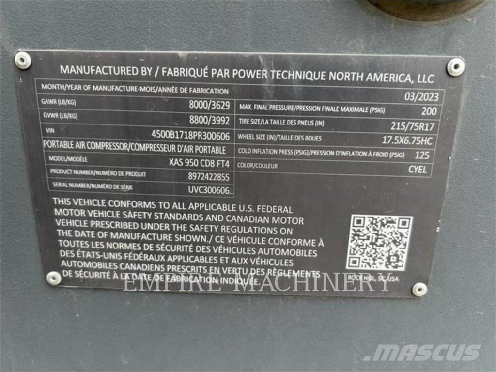 Atlas Copco XAS950CD Kompresorji