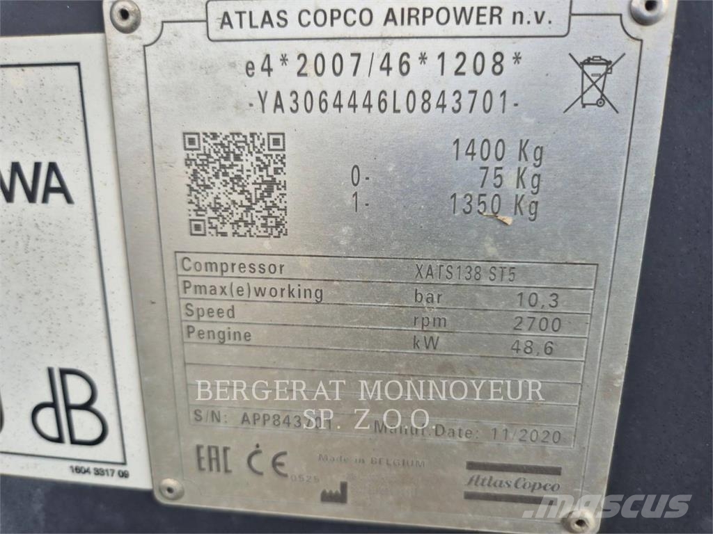 Atlas Copco XATS138 Secadoras de aire comprimido