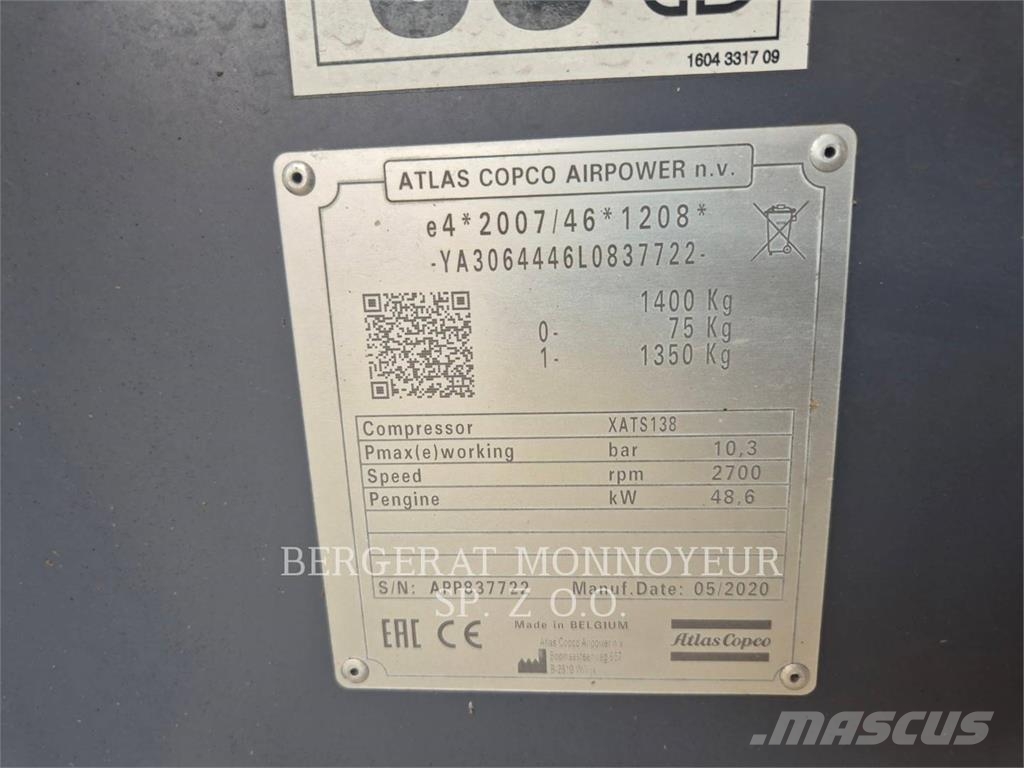 Atlas Copco XATS138 Secadoras de aire comprimido