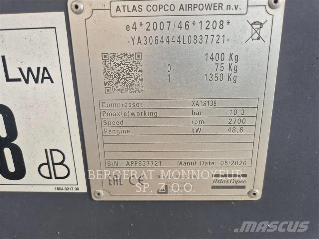 Atlas Copco XATS138 Secadoras de aire comprimido