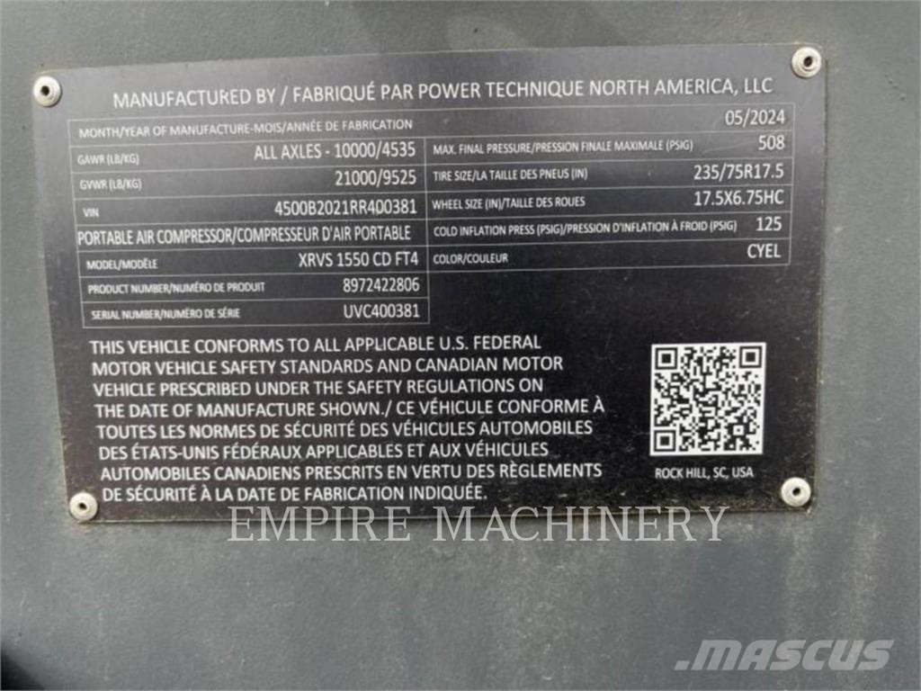 Atlas Copco XRVS1550CD Kompressoren