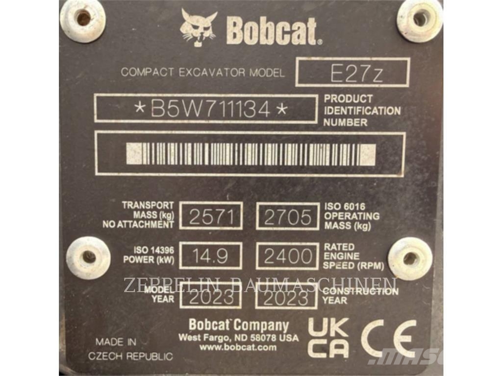 Bobcat E27Z Telakaivukoneet