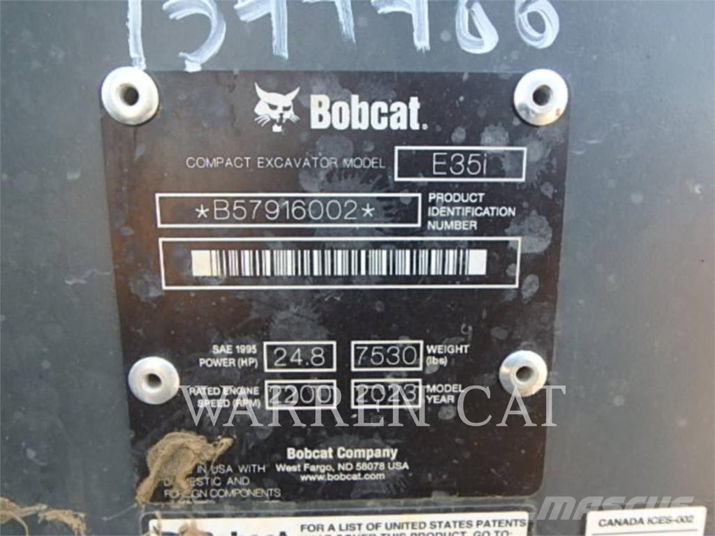 Bobcat E35I Crawler excavators
