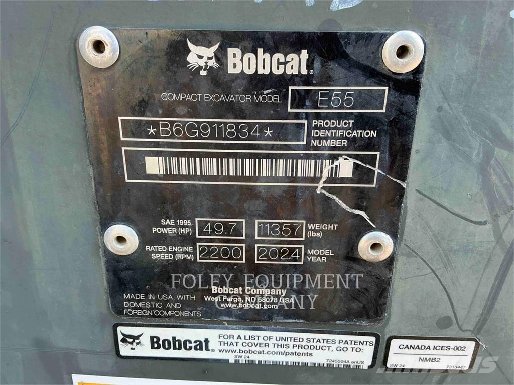 Bobcat E55 Crawler excavators