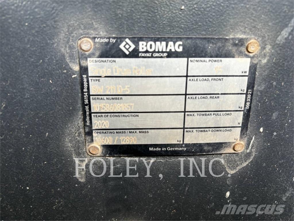 Bomag BW 211 D-5 Rodillos de un solo tambor