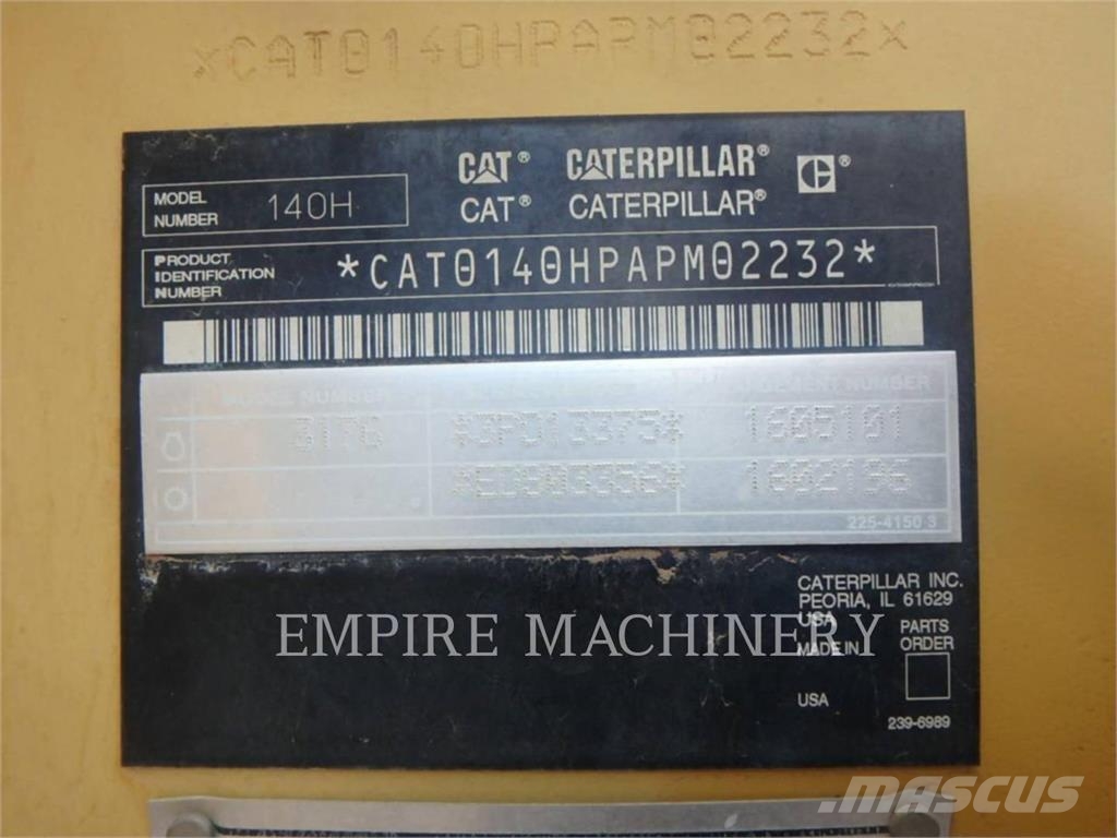CAT 140H Grejdry