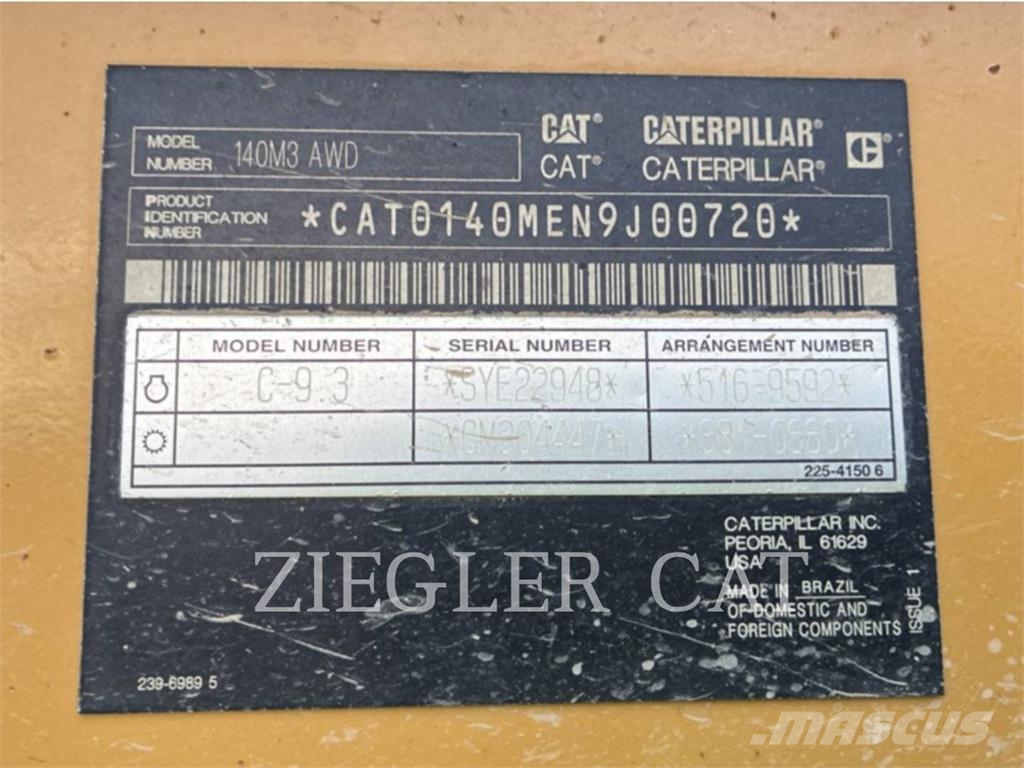 CAT 140M3AWD Niveleuse