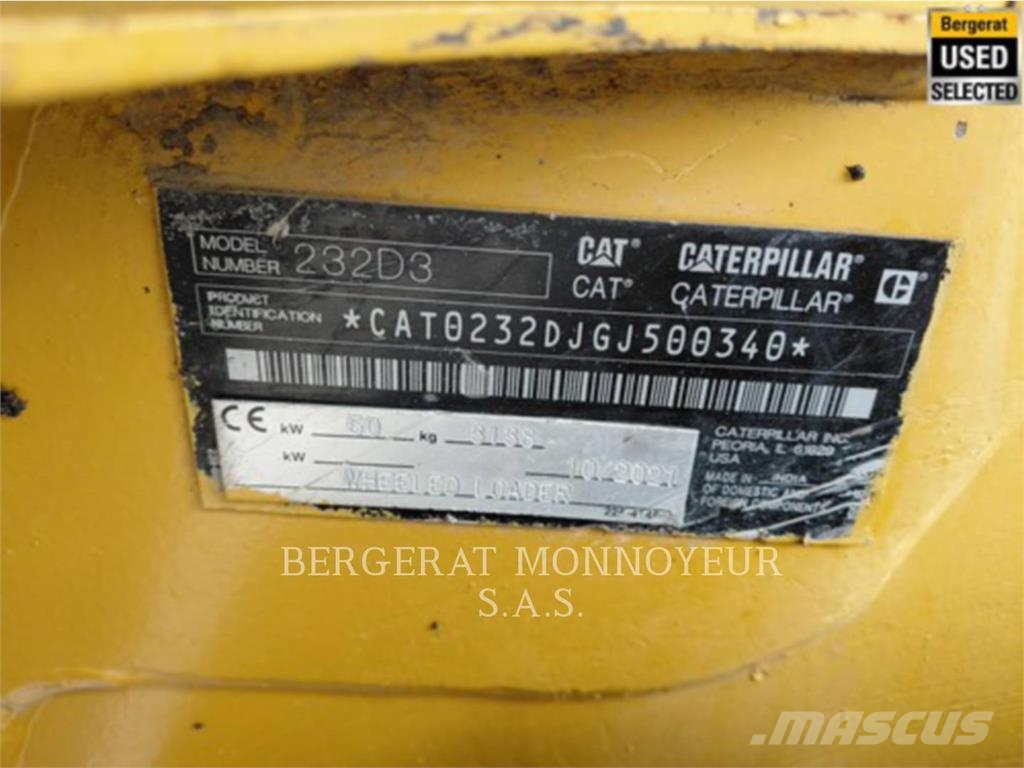 CAT 232D3 Minilæsser - skridstyret