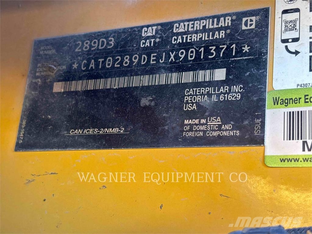 CAT 289D3 Lánctalpas homlokrakodók