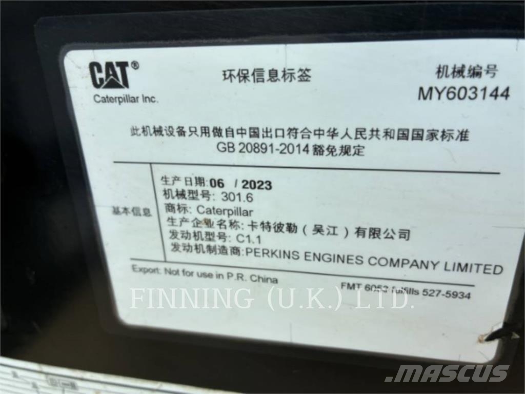 CAT 301.6 05A Excavatoare pe șenile
