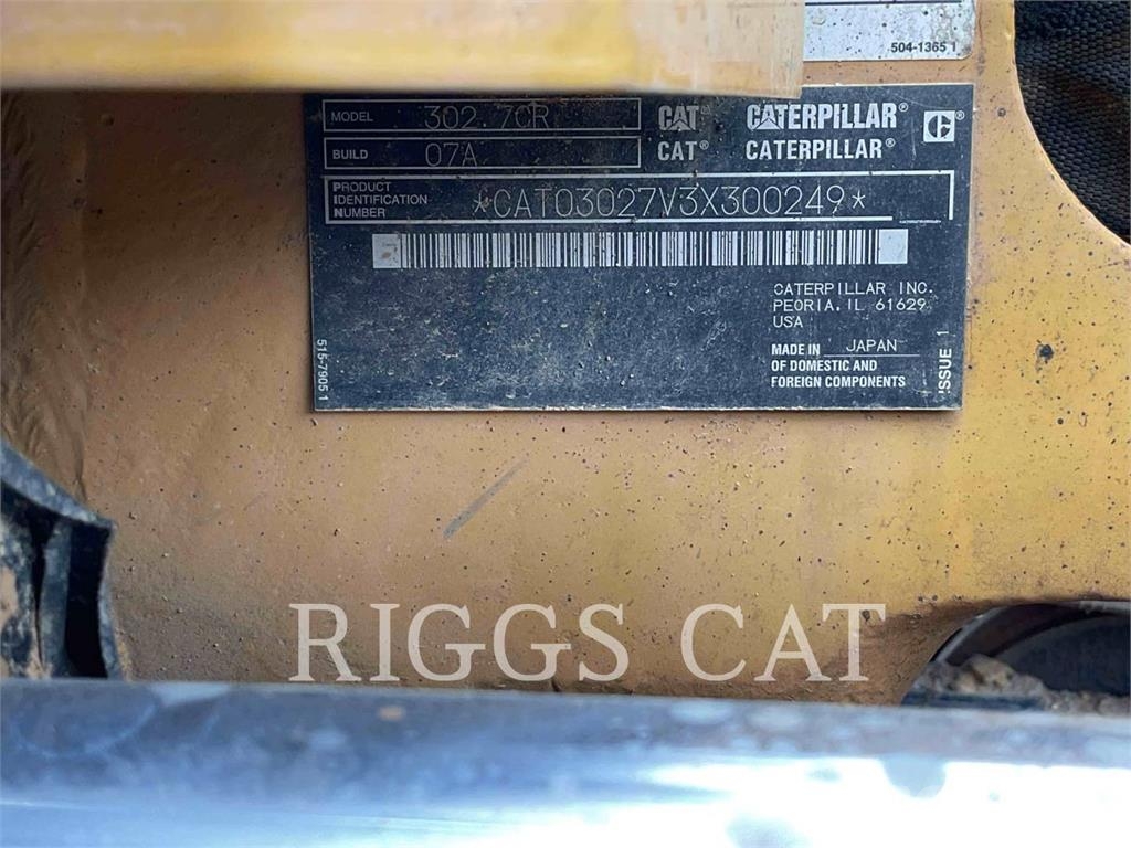 CAT 302.7 Excavadoras sobre orugas