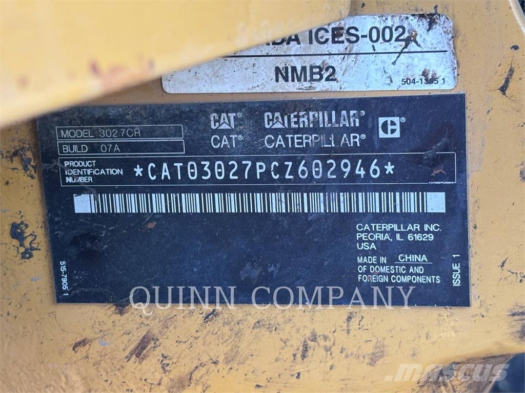 CAT 302.7-07CR Bandgrävare