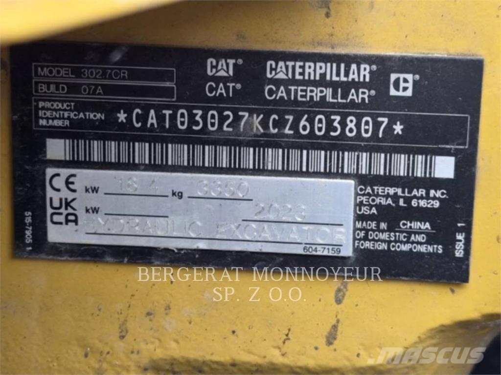 CAT 302.7-07CR Crawler excavators