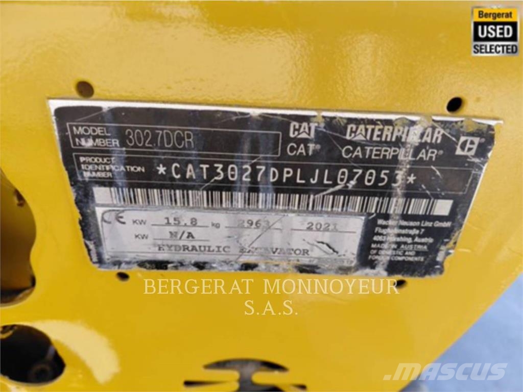 CAT 302.7D CR حفارات صغيرة أقل من 7 طن (حفارات صغيرة)