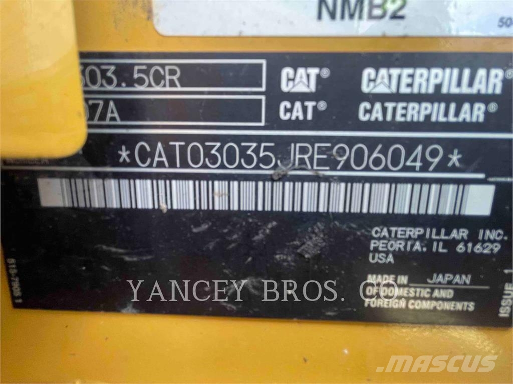 CAT 303.5 HTH Lánctalpas kotrók