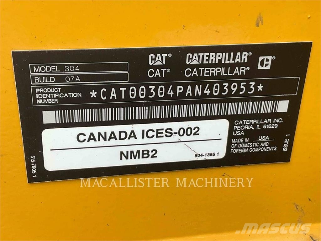 CAT 304 ATQW Lánctalpas kotrók