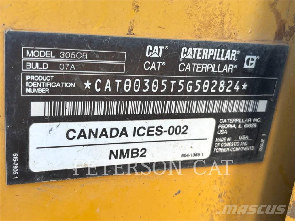 CAT 305 Kāpurķēžu ekskavatori
