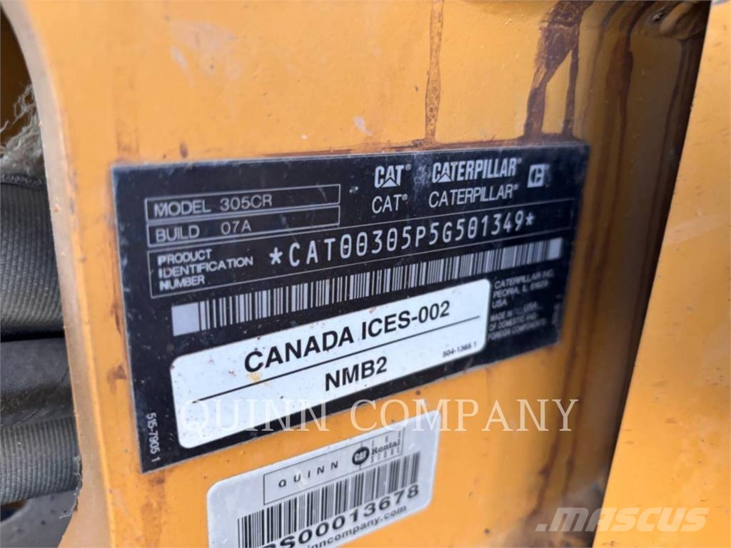 CAT 305 Kāpurķēžu ekskavatori