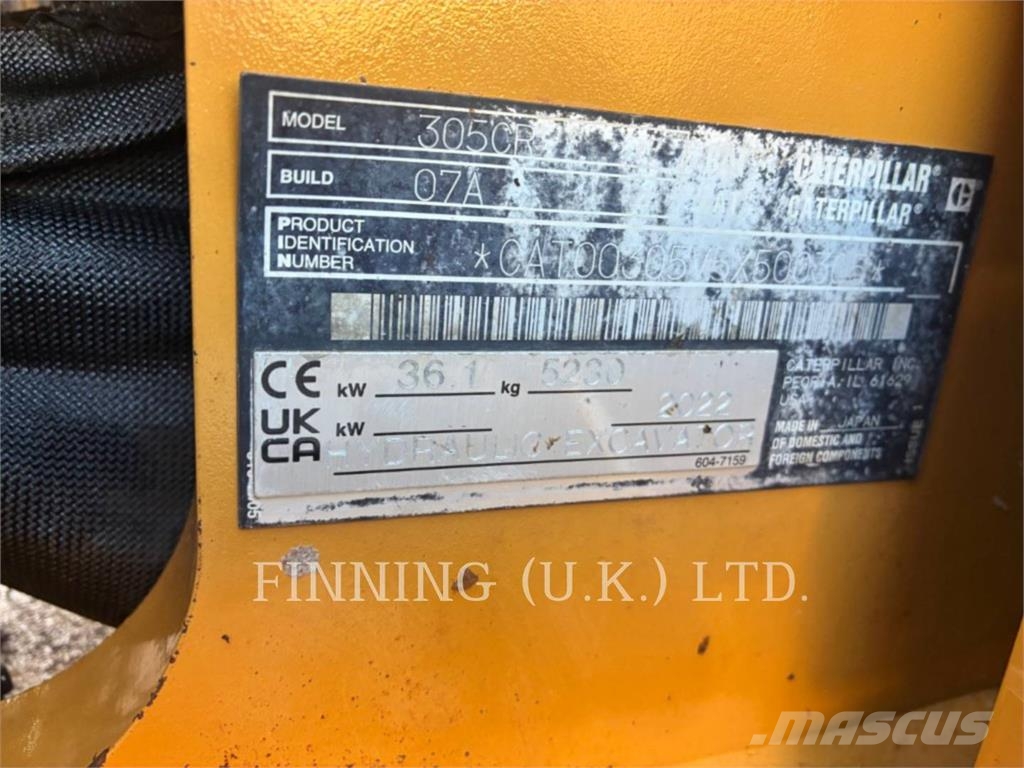 CAT 305-07A Kāpurķēžu ekskavatori