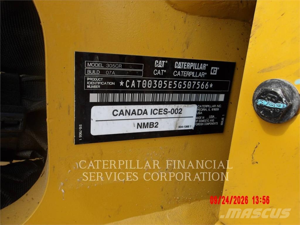 CAT 305-07CR حفارات زحافة