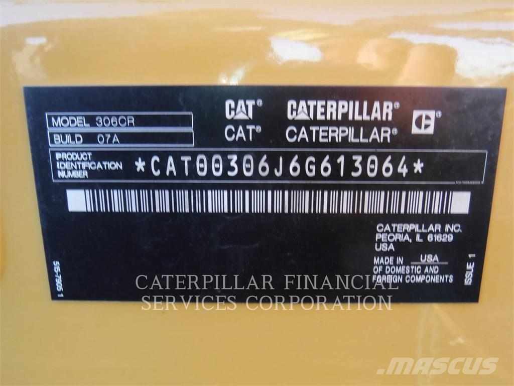 CAT 306-07 CR Rupsgraafmachines