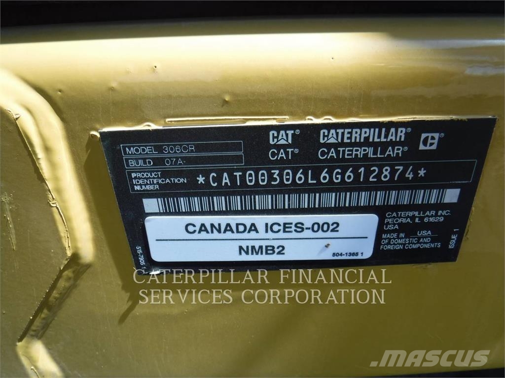 CAT 306-07CR Koparki gąsienicowe