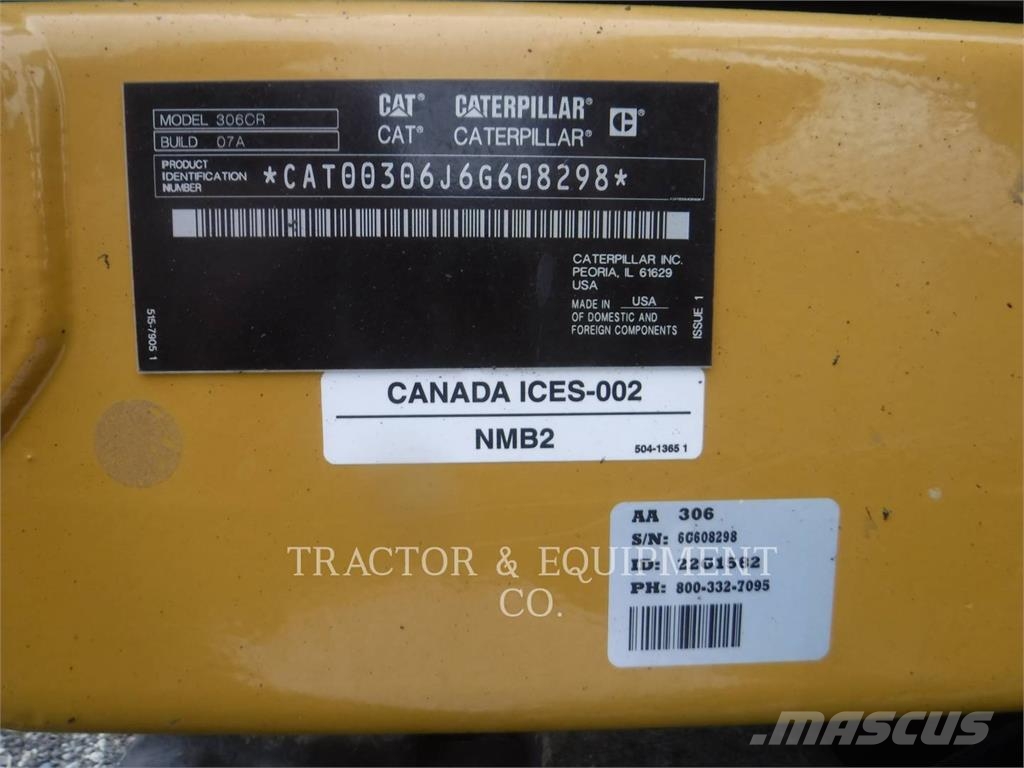 CAT 306-07CR Gravemaskiner på larvebånd