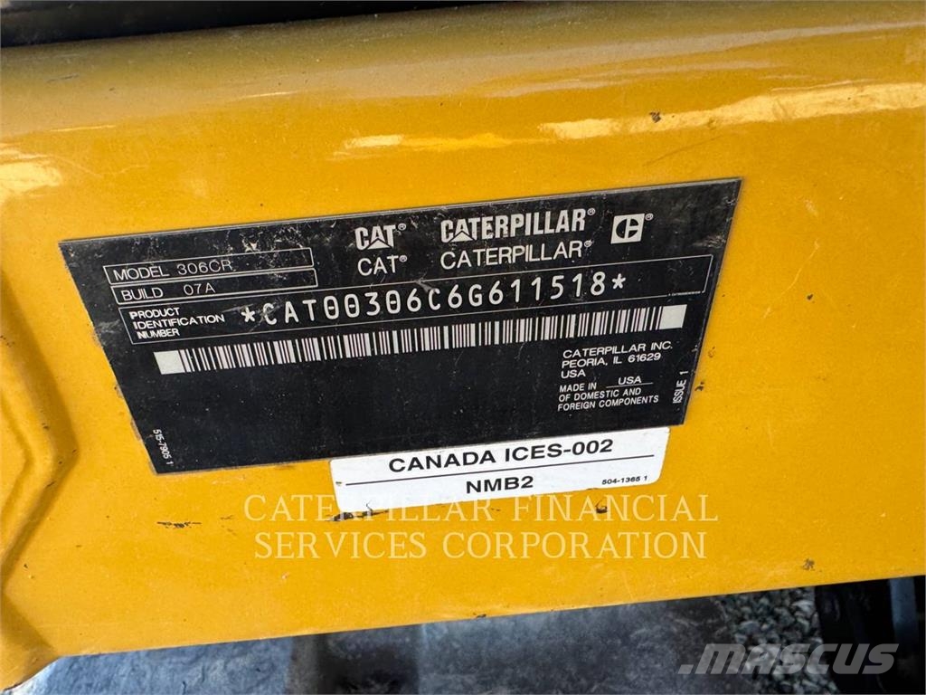 CAT 306-07CR Roomikekskavaatorid