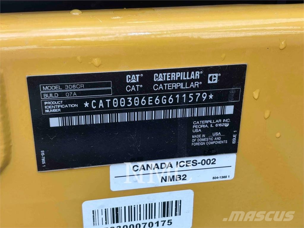 CAT 306CR Paletli ekskavatörler