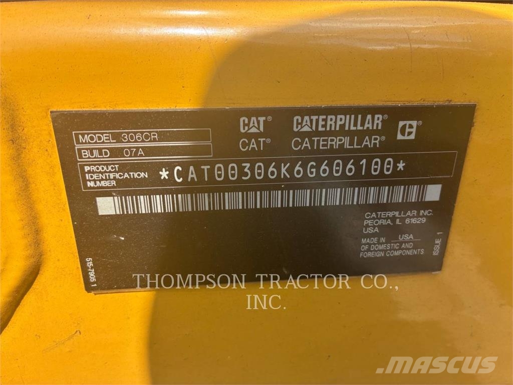 CAT 306CR Koparki gąsienicowe