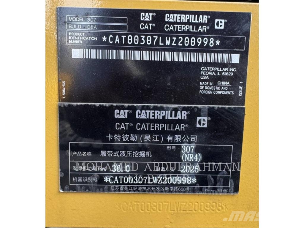 CAT 307-08 Bageri guseničari