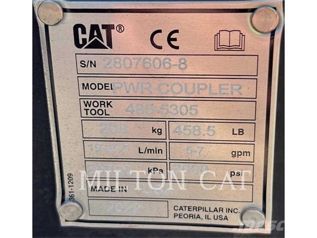 CAT 307-309 HYDRAULIC TILTING PIN GRAB COUPLER Quick connectors