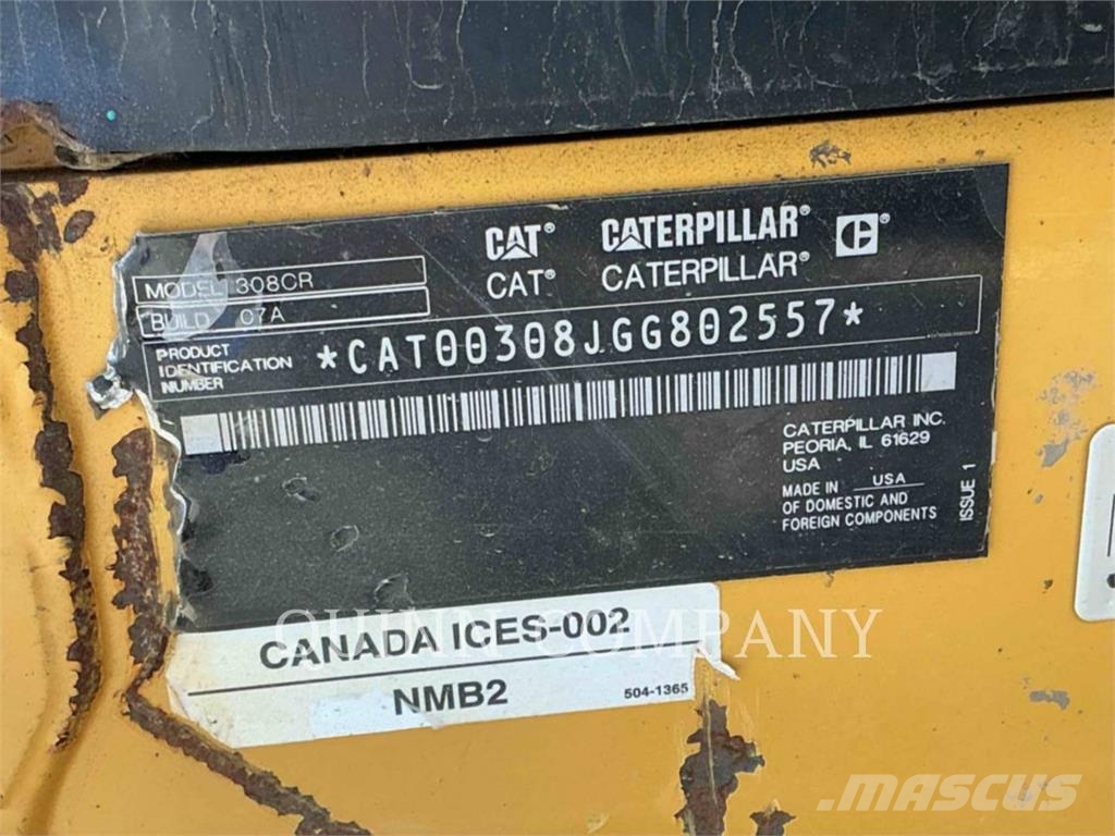 CAT 308 Pelle sur chenilles