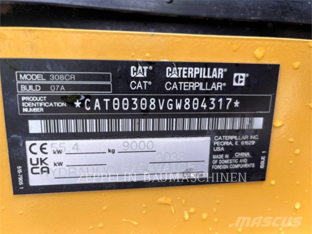 CAT 308-07A Vikšriniai ekskavatoriai