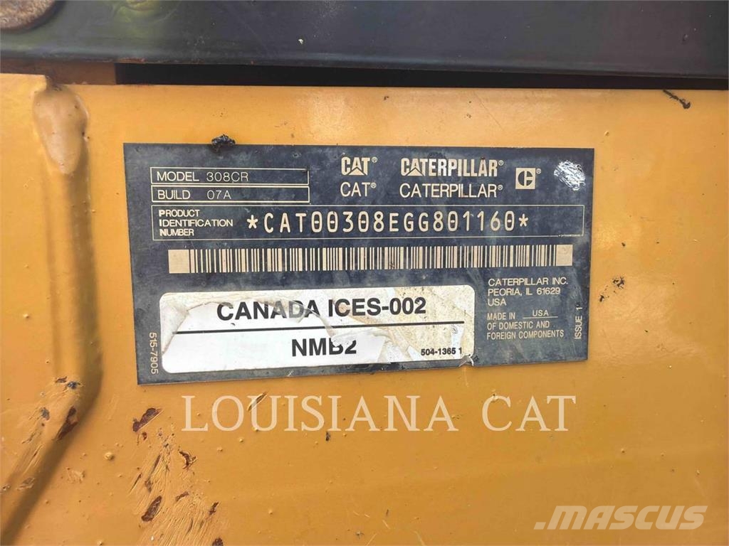 CAT 308-07CR Koparki gąsienicowe