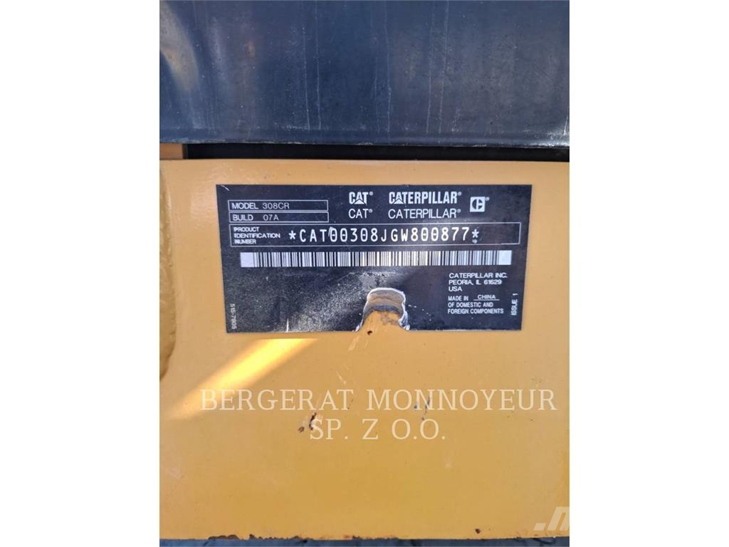 CAT 308-07CR Rupsgraafmachines