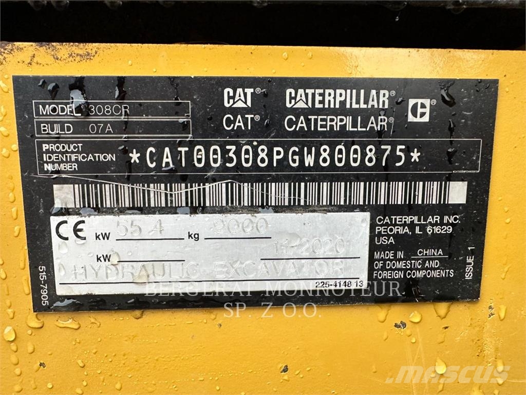 CAT 308-07CR Bageri gusjeničari