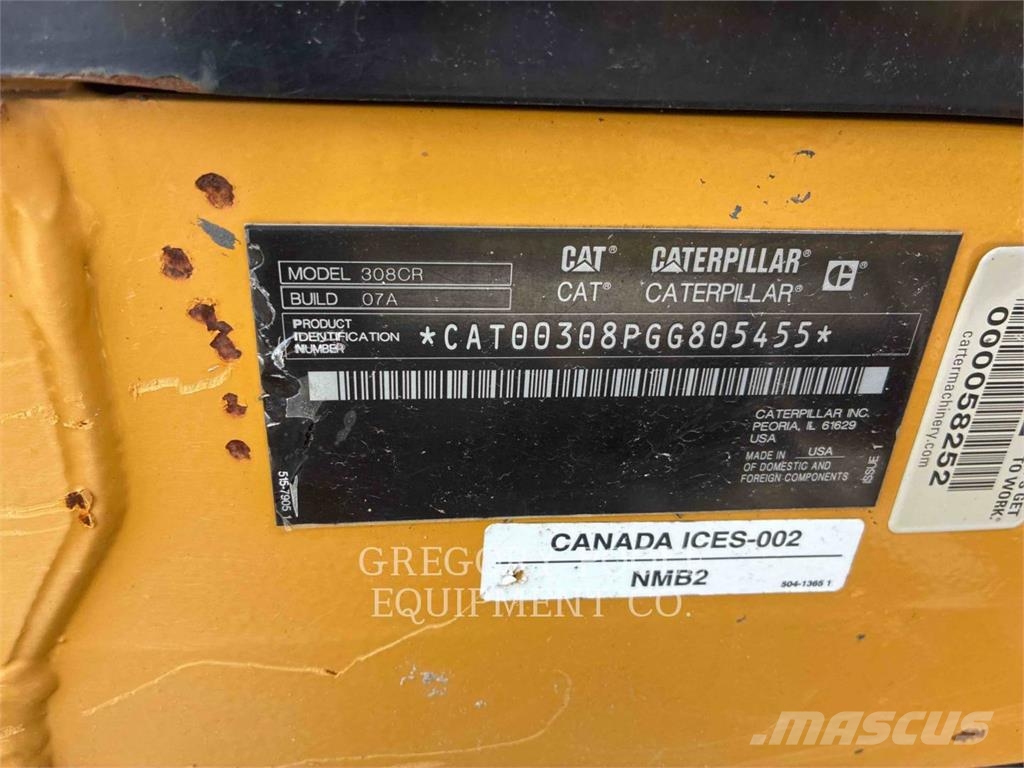 CAT 30807CR Rupsgraafmachines