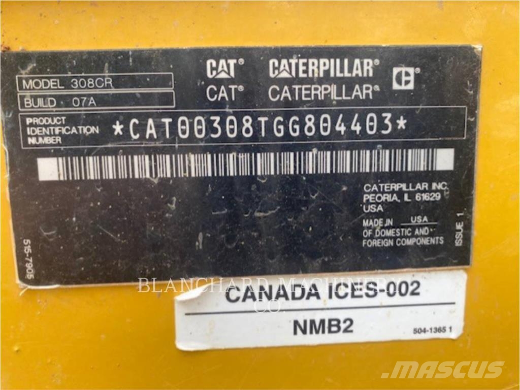 CAT 308CR Bagri goseničarji