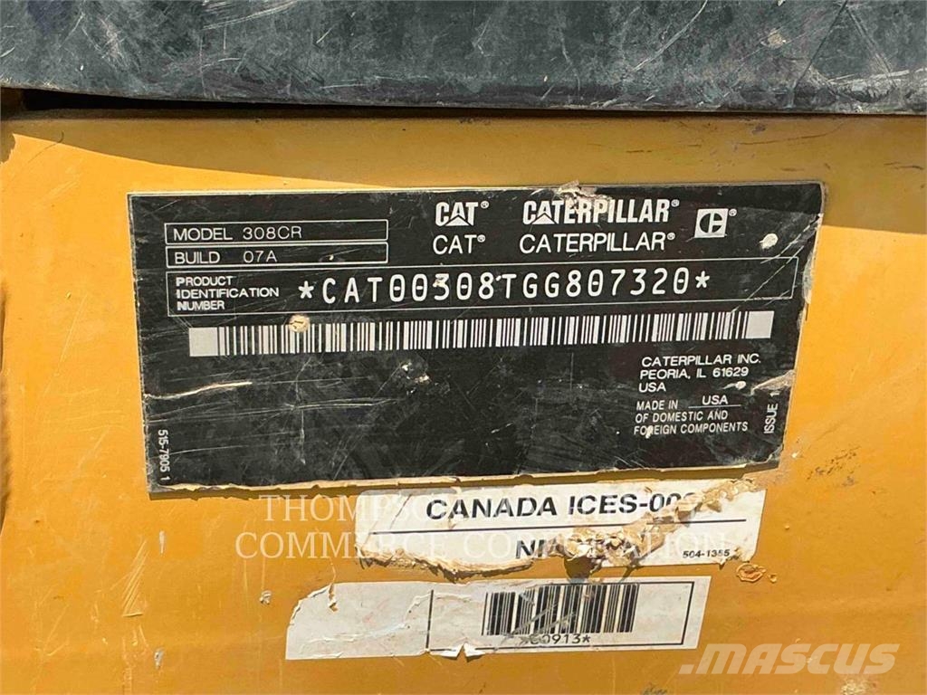 CAT 308CR Gravemaskiner på larvebånd