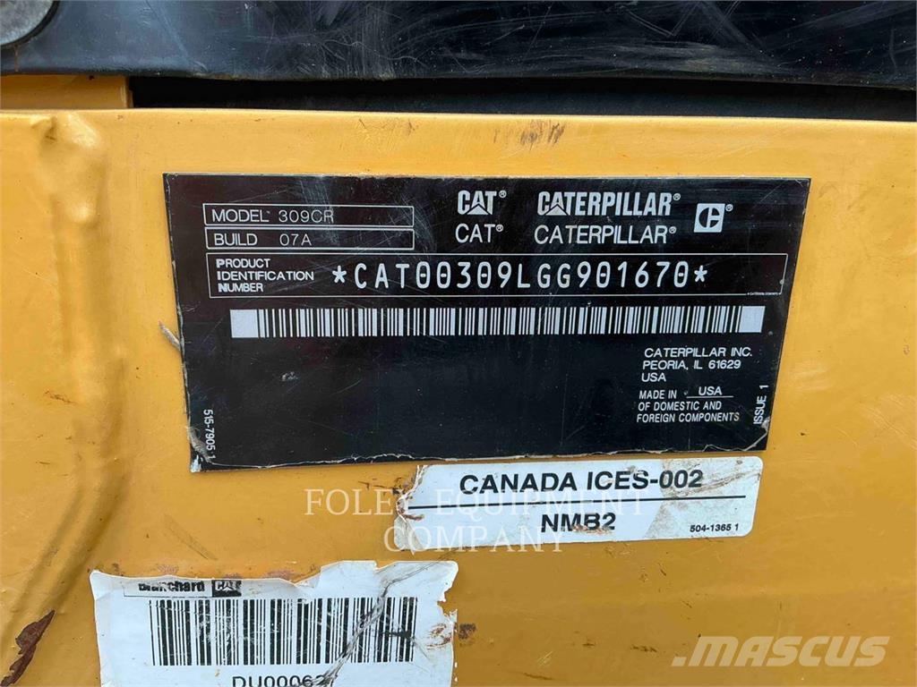 CAT 309-07CRSB 履帶式 挖土機/掘鑿機/挖掘機