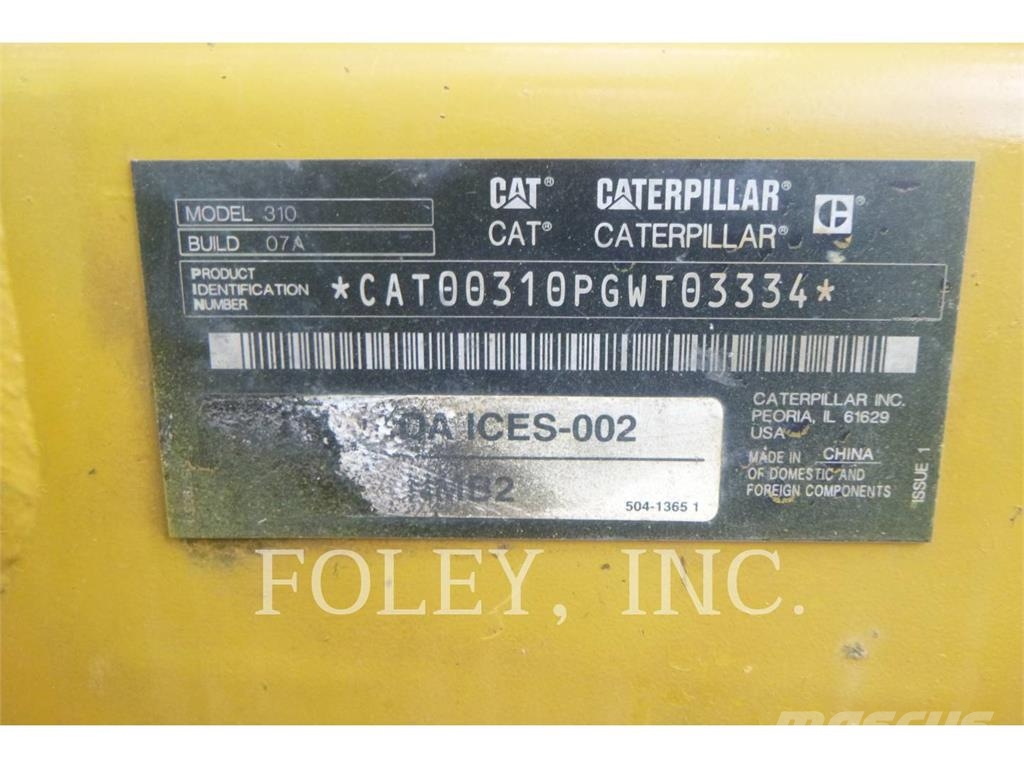 CAT 310-07 Εκσκαφείς με ερπύστριες
